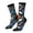 3 Black, variant on Bowling Ball Pattern Adult Middle Tube Socks Breathable Sock Non-Pilling,Contrasting Color Design