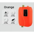 thumbnail image 4 of 3000W/3500W Instant Water Heater, 110V US Plug, Orange Stainless Steel Shell, IPX4 Waterproof, 20-50℃ Temperature Adjustable via Water Flow Control, Fahrenheit/Celsius Switchable, G 1/2" Interface,, 4 of 6