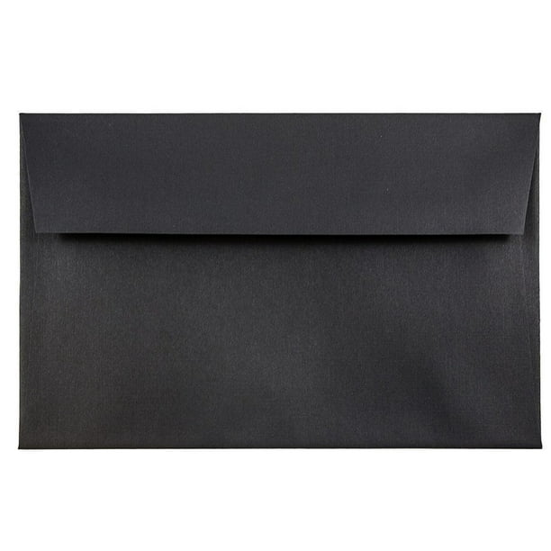 JAM A8 Envelopes, 5.5x8.1, Black Linen, 1000/Carton