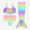 Rainbow, variant on Girls Swimsuits 3Pcs Mermaid Bikinis Set Bathing Suits Mermaid Tails Costume Size 5-12