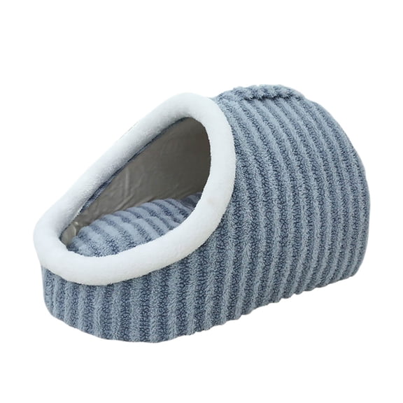 Moocorvic Cave Cat Beds,Cat Beds for Indoor Cats,House Tent Small Pets with Soft Removable Washable Cushioned Pillow,Navy,L