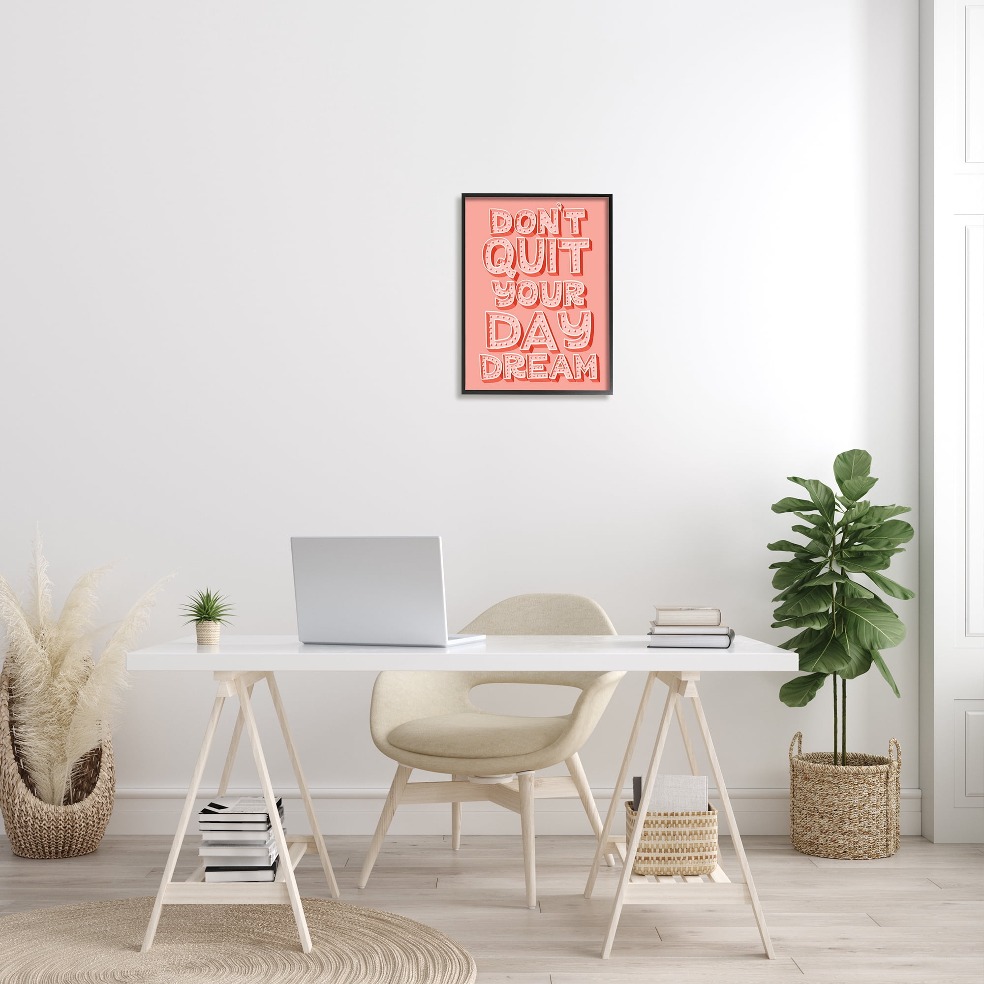 Stupell Industries Don't Quit Your Day Dream Bold Pink Typography, 16 x 20, Designed by Kristina Hultkrantz