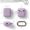 thumbnail image 4 of elago Silicone Case with Keychain Designed for Apple AirPods Case, Front LED Visible [ Lavender ], 4 of 6