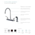 thumbnail image 3 of builders shoppe double handle kitchen faucet with side spray, 3 of 5