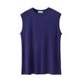 thumbnail image 6 of Women's Plus Size Sleeveless Crew Neck Tank Top Loose Fit Summer Casual, 6 of 6