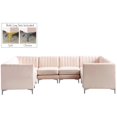 thumbnail image 4 of Meridian Furniture Alina Sectionnel Modulaire en Velours Rose, 4 of 19