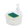 thumbnail image 3 of Dish Soap Dispenser with Sponge Holder & Bowl, 2-in-1 Large Capacity 34oz Easy Press Pump for Sink Dishwashing & Countertop Organization Red, 3 of 3