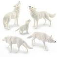 thumbnail image 6 of sunsanly White Wolf Model Vivid Look Simulated Wild Animal Miniature Figurine Ornament PVC Animal Figurine Mini TV Table Ornament Model Gift, 6 of 7