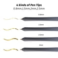thumbnail image 4 of WRVCSS Foil Quill Pen Kit with 4 Size Metal Tips &1pc Gold Heat Activated Foil Rolls, perfect for card hot stamping, 4 of 6