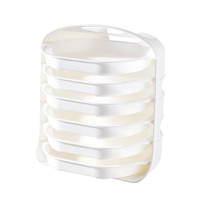 rejillas para platos Multi-capa Superposable vajilla de almacenamiento bandeja soporte para cocina organizador armario licencia ahorrar espacio - de 6 capas blanco 6 capas Magideal rejillas para platos