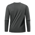 thumbnail image 7 of Handshe Men's Sport T-Shirt, Solid Color Long Sleeve Round Neck, Viscose Moisture-Wicking Cooling Top for Gym, Fitness and Daily Wear, 7 of 7