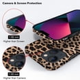 thumbnail image 3 of Cute Leopard Print Pattern iPhone 14 Pro Case Luxury Girl Female Fashion Slim Shockproof Water Resistant Soft TPU, 3 of 5