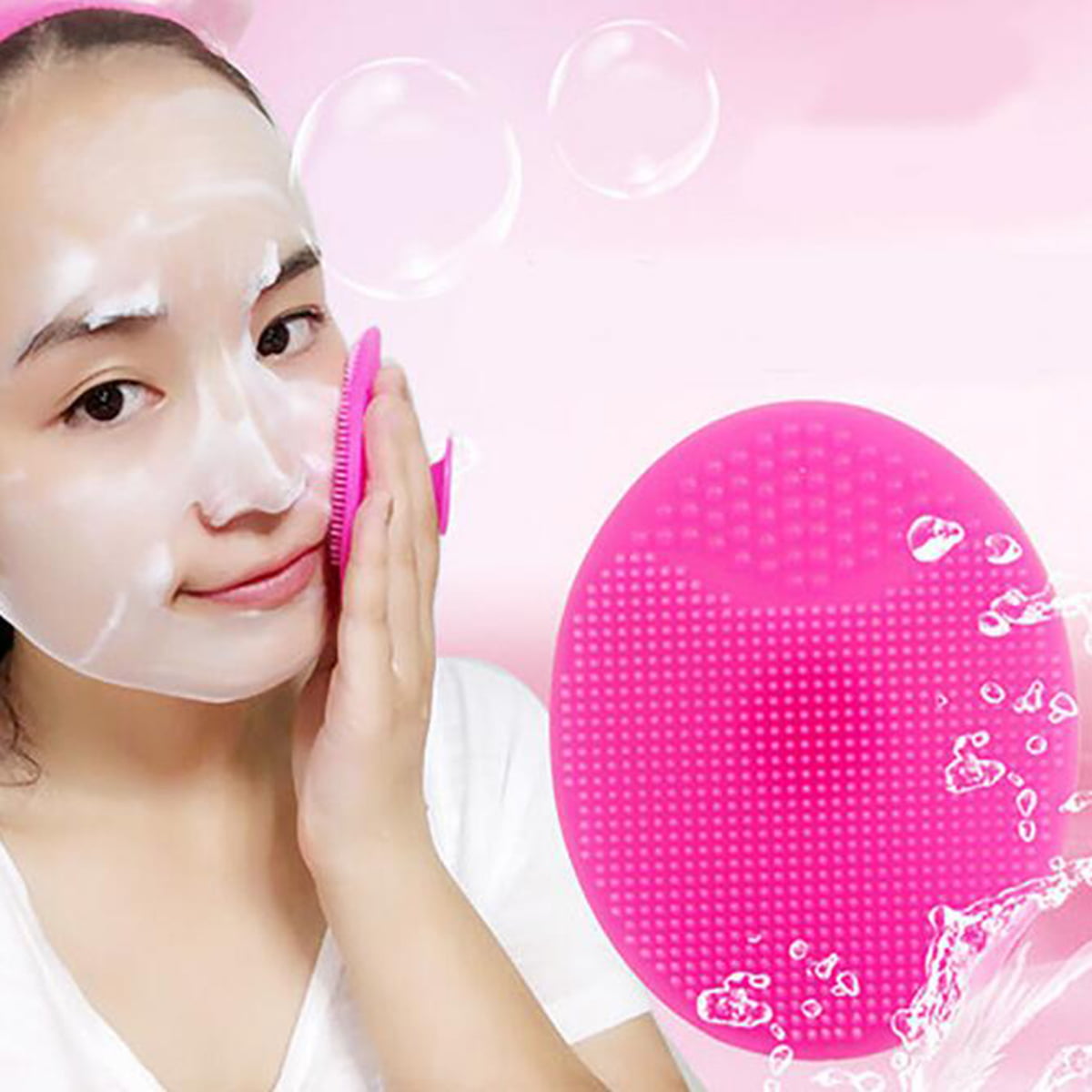 3Pcs Silicone Facial Face Scrub Brush Wash Pad Dirt Remover Deep Clean ...