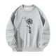 thumbnail image 2 of Hombres Mujeres Sudadera con Cuello Redondo Sudadera con Capucha Ropa Informal de Moda Tops Holgados para El Trabajo Niñas Niños Caminar en La Calle , Gris, S, 2 of 10