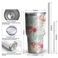thumbnail image 6 of 30oz Pioneer Flower Tumblers Stainless Steel Tumbler with Lid and Straw,Vacuum Insulated Double Wall Travel Tumbler Cups Mug with Cleaning Brush for Coffee,Tea, 6 of 7
