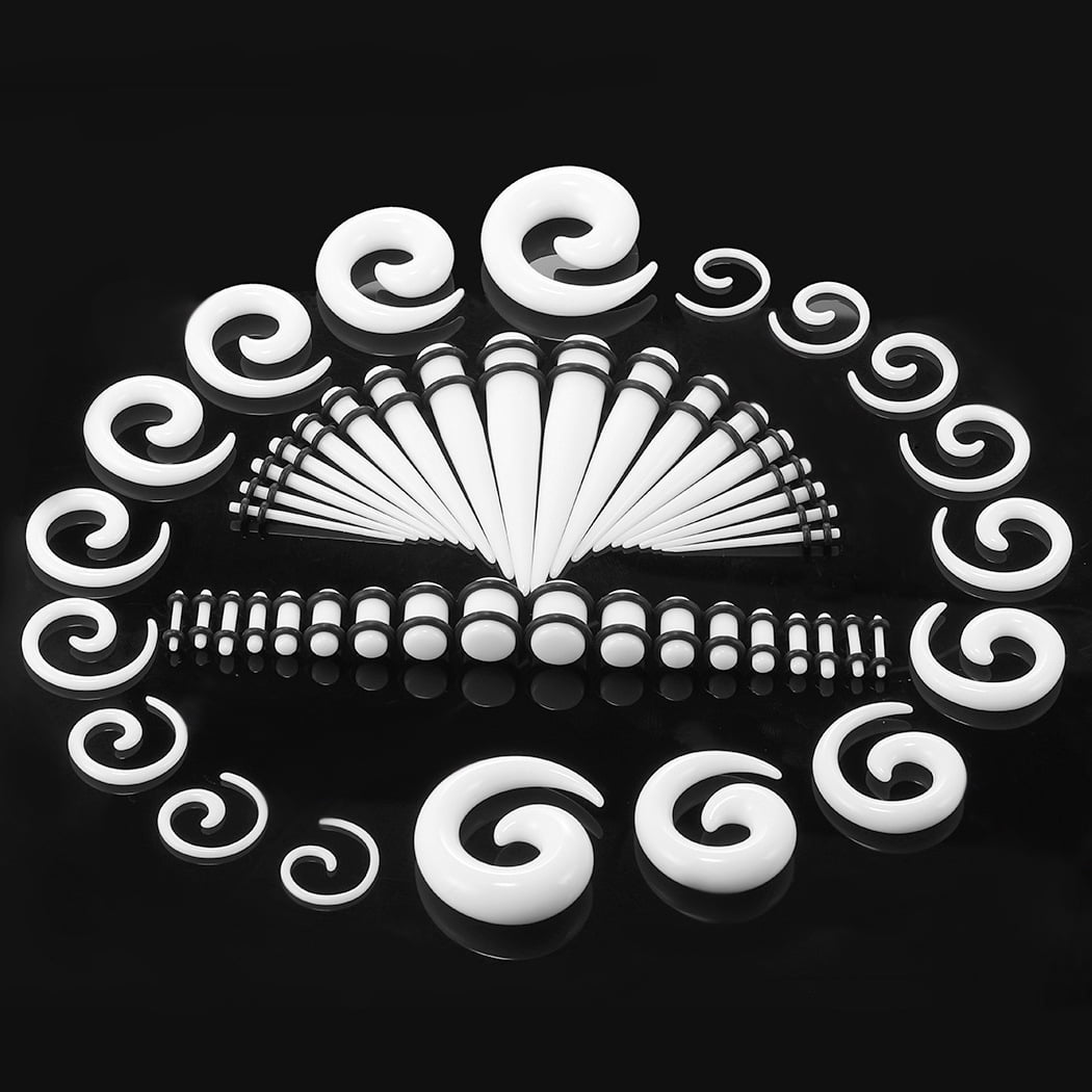 Buy Feildoo 54PCS Spiral Ear Stretching Kit Gauge 14G00G Acrylic Taper