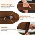 thumbnail image 3 of Outdoor Seat Cushion Set 19 x 19 Inch Waterproof & Fade Resistant Patio Furniture Cushions with Removable Cover, Outdoor Sofa Replacement Seat & Back Cushions for Chair Sofa Couch, Brown, 3 of 9