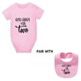 thumbnail image 2 of AOUYOA Baby Twins Bodysuit Baby Girl Outfit Sometimes When You Pray for a Miracle God Gives You Two Infant Triplets Hat Set, 2 of 4