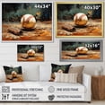 thumbnail image 4 of Designart "Baseball composition Glove And Ball" Sports Floater Framed Canvas Art Print, 4 of 7
