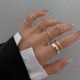 thumbnail image 1 of Trafic agala-Juego de anillos de cadena de oro Punk para adolescentes y mujeres, anillos de dedo con apertura hueca, regalo de boda, joyería de fiesta, 2022, 1 of 4