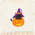 thumbnail image 4 of Inktastic Halloween Cat, Black Cat, Witch Hat, Pumpkin Girls Toddler Dress, 4 of 5
