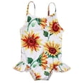 thumbnail image 2 of Styles I Love Baby Toddler Girls Yellow Sunflower Ruffle One-Piece Swimsuit Bathing Suit Beach Swimwear 1-Piece Swimsuit, 2 of 9