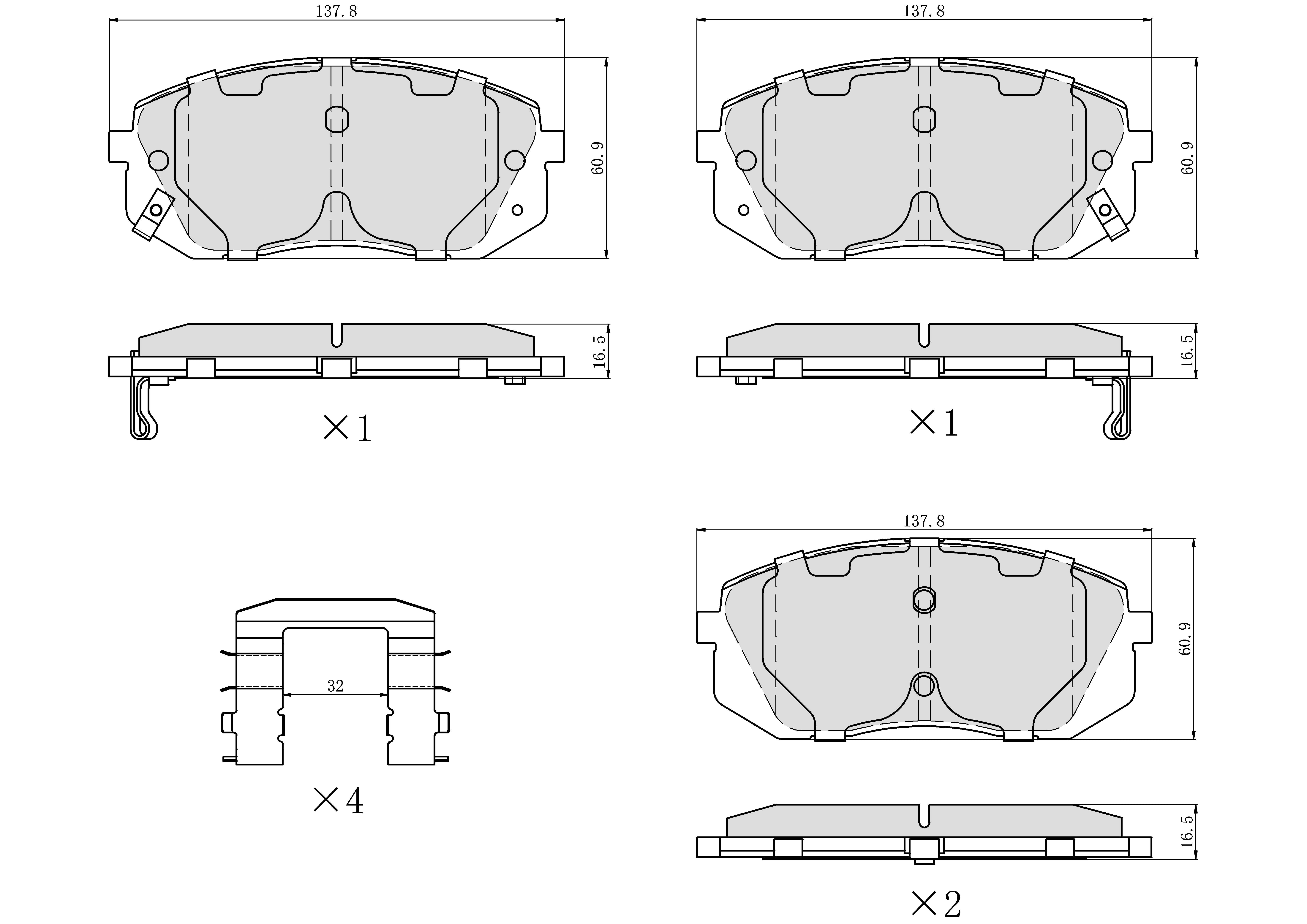 Winstop Brake Pad Set, Front WS.1295.0.C, Kia Rondo 2009-2007