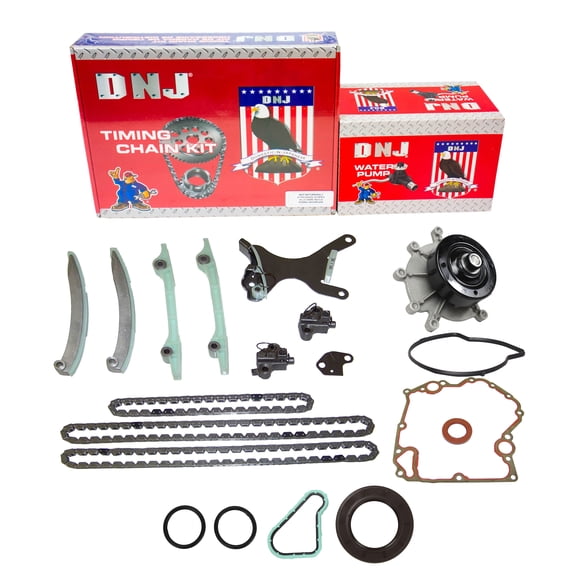 DNJ TK1100NWP Timing Chain Kit with Water Pump Fits Cars & Trucks 99-08 Dodge 4.7L V8 SOHC 16V