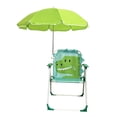thumbnail image 2 of Silla de camping portátil para niños con sombrilla y toldo para playa verde, 2 of 9