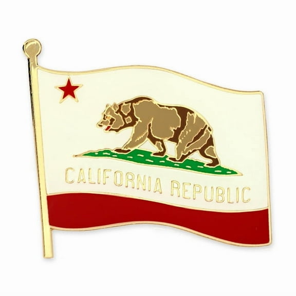 PinMart's California US State Flag CA Enamel Lapel Pin