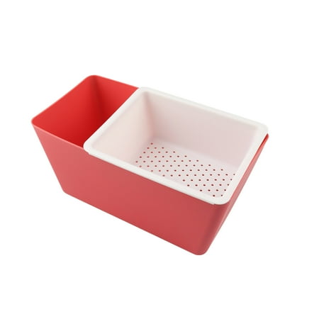 

Wovilon Lazy Double-Layer Fruit Plate Basket Household Plastic Candy Plate Box Creative Kitchen Living Room Eating Melon Seed Plate