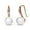 Rose Gold, variant on Cate & Chloe Ann 18k White Gold Plated Shell Pearl Drop Earrings with Swarovski Crystals for Women