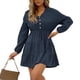 thumbnail image 3 of Women Dress, Solid Color Casual Long Sleeved Comfortable Dress Breathable Polyester Fiber Cotton For Dating ANGGREK Otros, 3 of 6
