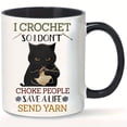 thumbnail image 1 of Taza de cerámica con divertido diseño de ganchillo y gato, 350 ml, I Crochet, 1 of 2