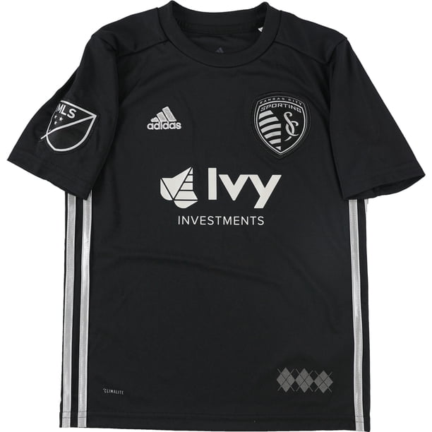 Adidas Boys Kansas City Sporting Jersey, black, Big Kids (8-20), S