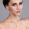 thumbnail image 3 of Gem Stone King 1.85 Ct Oval Yellow Sapphire White Diamond 10K Yellow Gold Pendant and Earrings Jewelry Set, 3 of 3