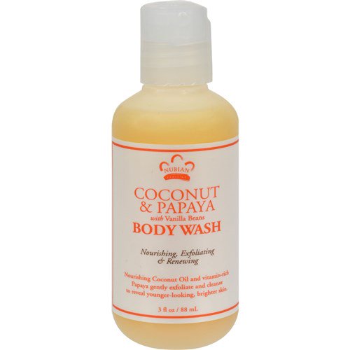 Nubian Heritage Body Wash Coconut and Papaya 3 fl oz 1 Case Body