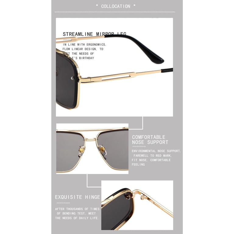 Metal Frame Retro Sunglasses UV400 Protection Unisex Retro Steampunk Sunglasses Trendy Round Metal Frame Sun  main image 4