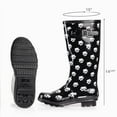 thumbnail image 3 of Norty Women’s Hurricane Rain Boots – Waterproof High-Calf Length 13 inch Rubber Winter Spring and Garden Boots - Runs 1/2 size large, 3 of 4