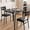 Black, variant on Dining Table for 2, Small Table and Chairs Set of 2, Square Dinette Set for 2, 3Pcs Kitchen & Dining Room Sets for Small Space (White, Table with 2 Upholstered Chairs)