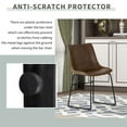 thumbnail image 6 of Wulawindy Vintage Armless Leatherier Dining Stools Indoor Dining Chairs Set of 2, 6 of 7