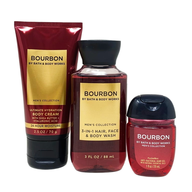 Bath & Body Works Men's Collection Bourbon Travel Gift Bag Set