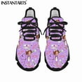thumbnail image 1 of Zapatillas con cordones de estilo moderno con estampado de dibujos animados de doctor y enfermera para mujer, zapatos planos para caminar, calzado informal transpirable, 1 of 6