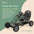 thumbnail image 5 of hauck Ergonomic Pedal Ride On Go Kart Toys for Boys and Girls Ages 4 to 8, Black, 5 of 11