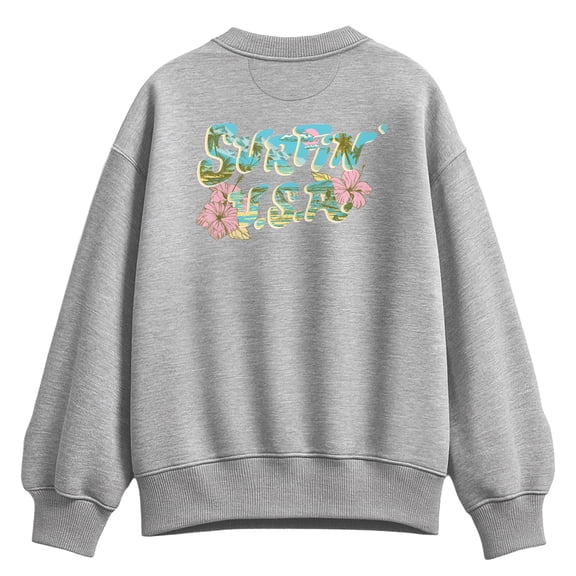The Beach Boys - Surfin Usa - Women's Oversized Fleece Crew Sweatshirt