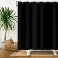 thumbnail image 4 of Lfeey Shower Curtain Waterproof Fabric, Bathroom Decorative Curtains with 14 Hooks, Black, 72"x84", 4 of 5