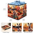 thumbnail image 3 of Kangaroo Foldable Clothes Storage Toy Box Storage Bin with Handle, 10.8"x10.5"x10.6", Large Capacity, 3 of 6