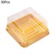 thumbnail image 1 of Caja de plástico multiusos para pastel de luna (50 unidades, 100 g), cuadrada, para festivales, s202412245376, 1 of 5