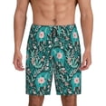thumbnail image 2 of Rocae Lephants in the Jungle for Men's Soft Sleep Pajama Shorts, Waistband and Pockets, 2 of 9