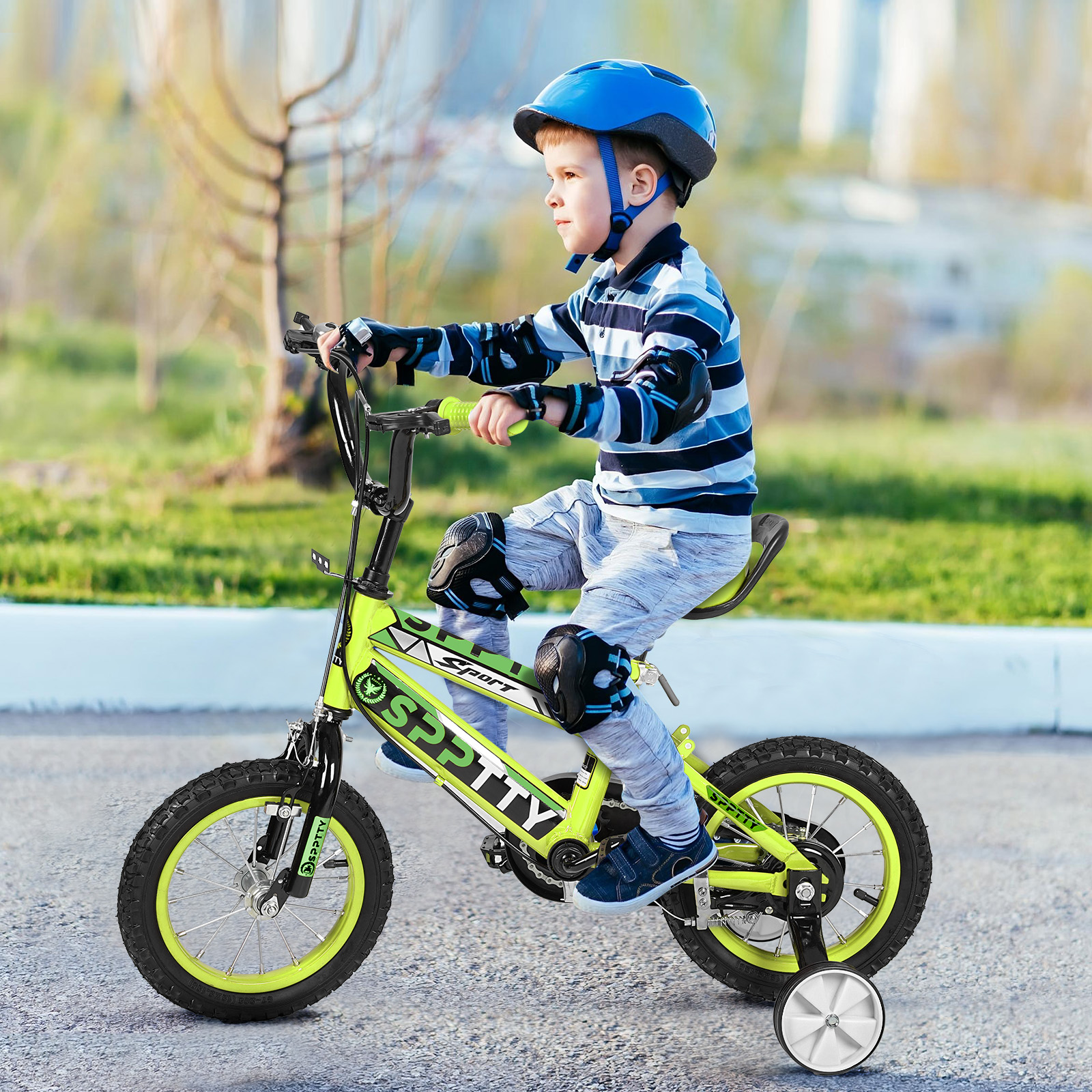 SPPTTY Kids Bike for 2-16 Years Old,12"-20" Bike for Boys Girls with Training Wheels,Dual Hands Brakes